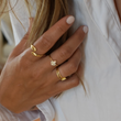 Load image into Gallery viewer, Natalia Dome Ring 14k Gold Vermeil - Size 7