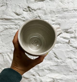 Laura White Pottery x Common Deer Peek-a-Boo Heart Inside Mug