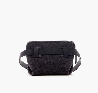 Bedford Belt Bag - Charcoal Felt & Black Leather
