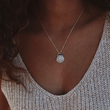 Load image into Gallery viewer, Roma Sterling Silver Coin Necklace - 20"