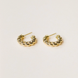 Load image into Gallery viewer, Golden Hoop Twisted Earrings