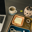 Load image into Gallery viewer, Kawabon Small Felt and Leather Tray - Peacock
