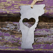 Load image into Gallery viewer, Rustic Steel Ornament - Love Vermont