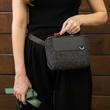 Load image into Gallery viewer, Bedford Belt Bag - Charcoal Felt & Black Leather