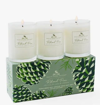 Soap & Paper Co Roland Pine Soy Candle Votive Gift Set