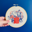 Load image into Gallery viewer, Knitting Octopus Embroidery Kit