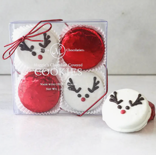 Chocolate Covered Reindeer Cookies - 4pc