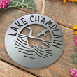 Load image into Gallery viewer, Rustic Steel Ornaments - Lake Champlain Champ