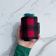 Load image into Gallery viewer, Waxed Canvas Can Cooler - Buffalo Check