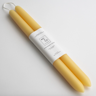 Beeswax Dipped Taper Candles Set of 2 - 10inch