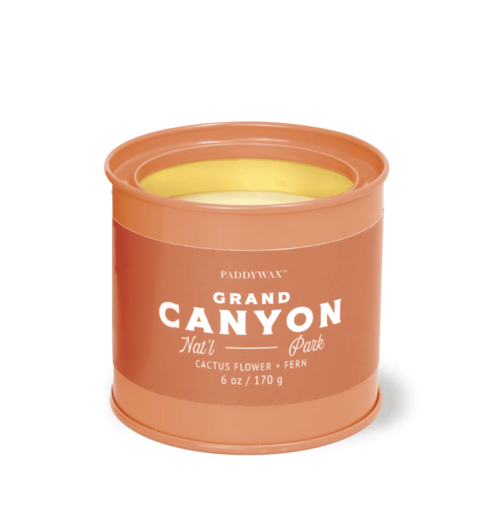Grand Canyon National Park Candle 6oz Tin - Cactus Flower + Fern