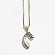 Load image into Gallery viewer, Ripple Necklace - Sterling Silver with Gold Chain