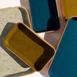 Load image into Gallery viewer, Kawabon Small Felt and Leather Tray - Golden
