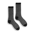 Load image into Gallery viewer, Cashmere/Wool Tipped Rib Shortie Women's Socks