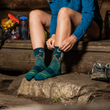 Load image into Gallery viewer, Darn Tough Women's Critter Club Sock Teal - 5001-C