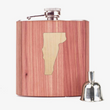 Load image into Gallery viewer, Cedar Flask with Vermont State Inlay - 6oz