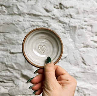 Laura White Small Ring Dish - Heart