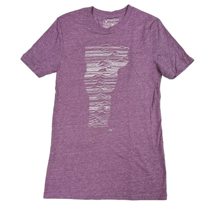 Unisex Mountains of Vermont Shirt in Purple