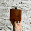 Load image into Gallery viewer, Pine Tree Leather Wrapped Flask