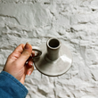 Load image into Gallery viewer, Laura White Pottery Candle Holder with Handle