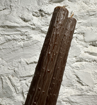 Beeswax Twig Taper Candles - Burnt Amber