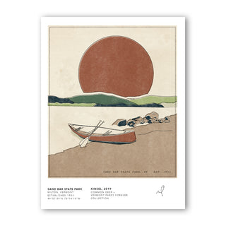 Vermont Parks Collection Print: Sand Bar State Park 12x16
