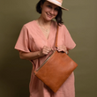 Load image into Gallery viewer, Crossbody Leather Bag with Detachable Strap