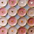 Load image into Gallery viewer, Pink & Gold Heart Ring Dish