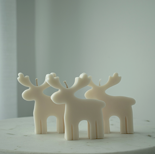 Scandanavian Moose / Elk Candle - Set of 3