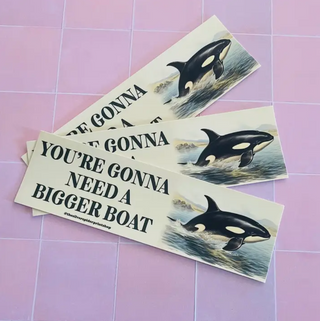 Bigger Boat Orca Bumper Sticker