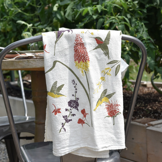 Kitchen Tea Towel - Hummingbird Garden
