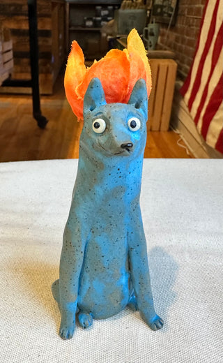 Victory Pottery Dog Vase (Assorted)