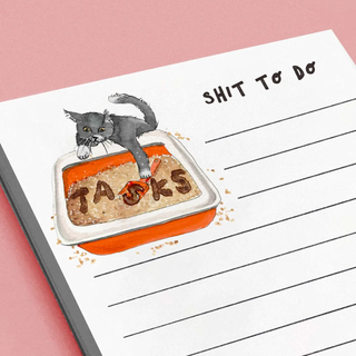 Cat Shit To Do Notepad