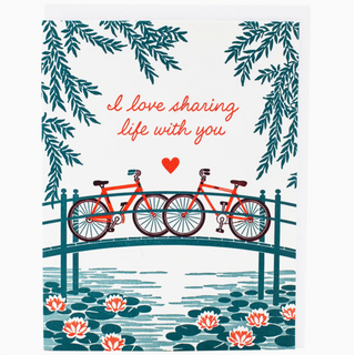 bridge with bikes card - SI1