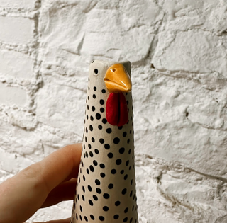 Victory Pottery Chicken Ceramic Bud Vase