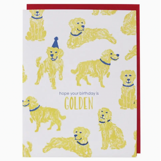 golden retriever bday card - SI5