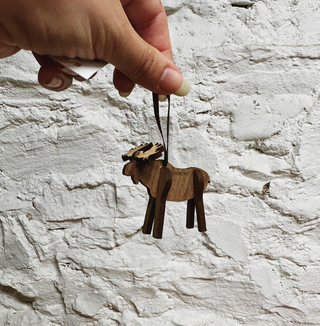 Wooden Vermont Moose Ornament