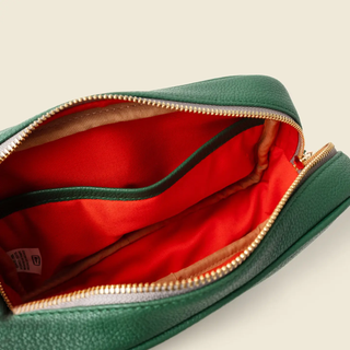Large Leather Cosmetic Bag