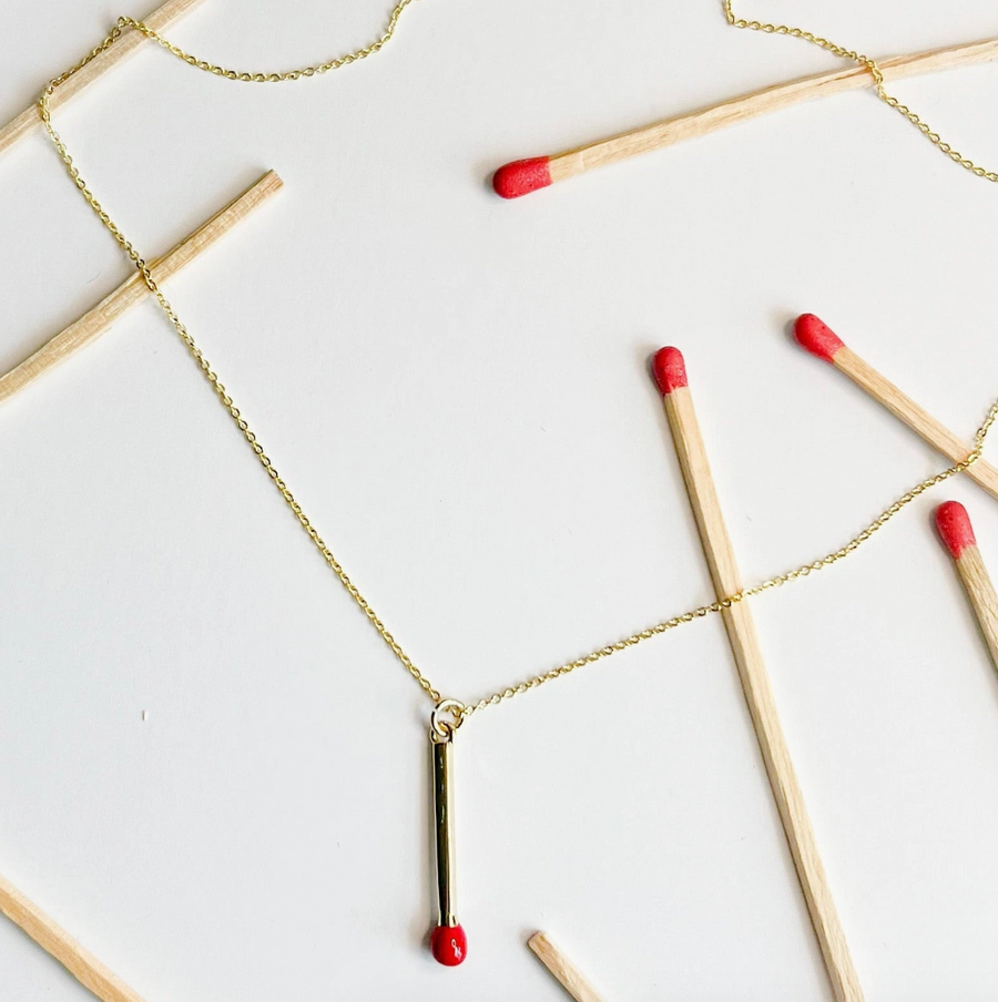 Matchstick Necklace - 18k Gold Plated