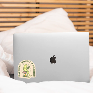 Happiest When I'm Reading Sticker
