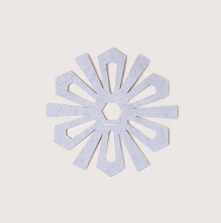 Merino Felt Snowflake Trivet - Fog