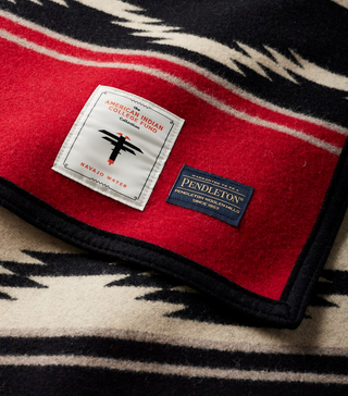 Pendleton American Indian College Fund Twin Jaquard Blanket - Water Red Multi ZE788
