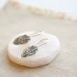 Load image into Gallery viewer, Feather Lobe Hugger Earrings