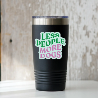 Less People More Dogs Sticker