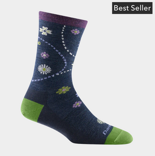 Darn Tough Women's Garden Crew Lightweight Lifestyle Sock - Bellflower 1610