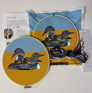 DIY Embroidery Kit 8" - Loons
