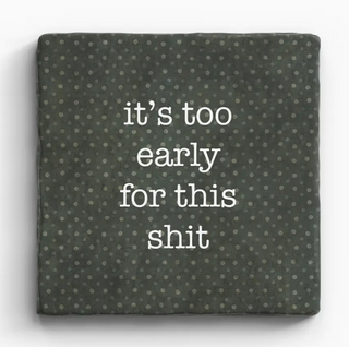 Funny Sayings Marble Coaster - Single