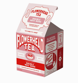 Flowerhead Tea Box of 15 - Double Mint Rose