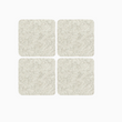 Load image into Gallery viewer, BIERFIZL SQUARE FELT COASTER 4 PACK - Heather White