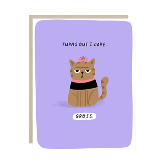 Cat Cares Gross Love Card